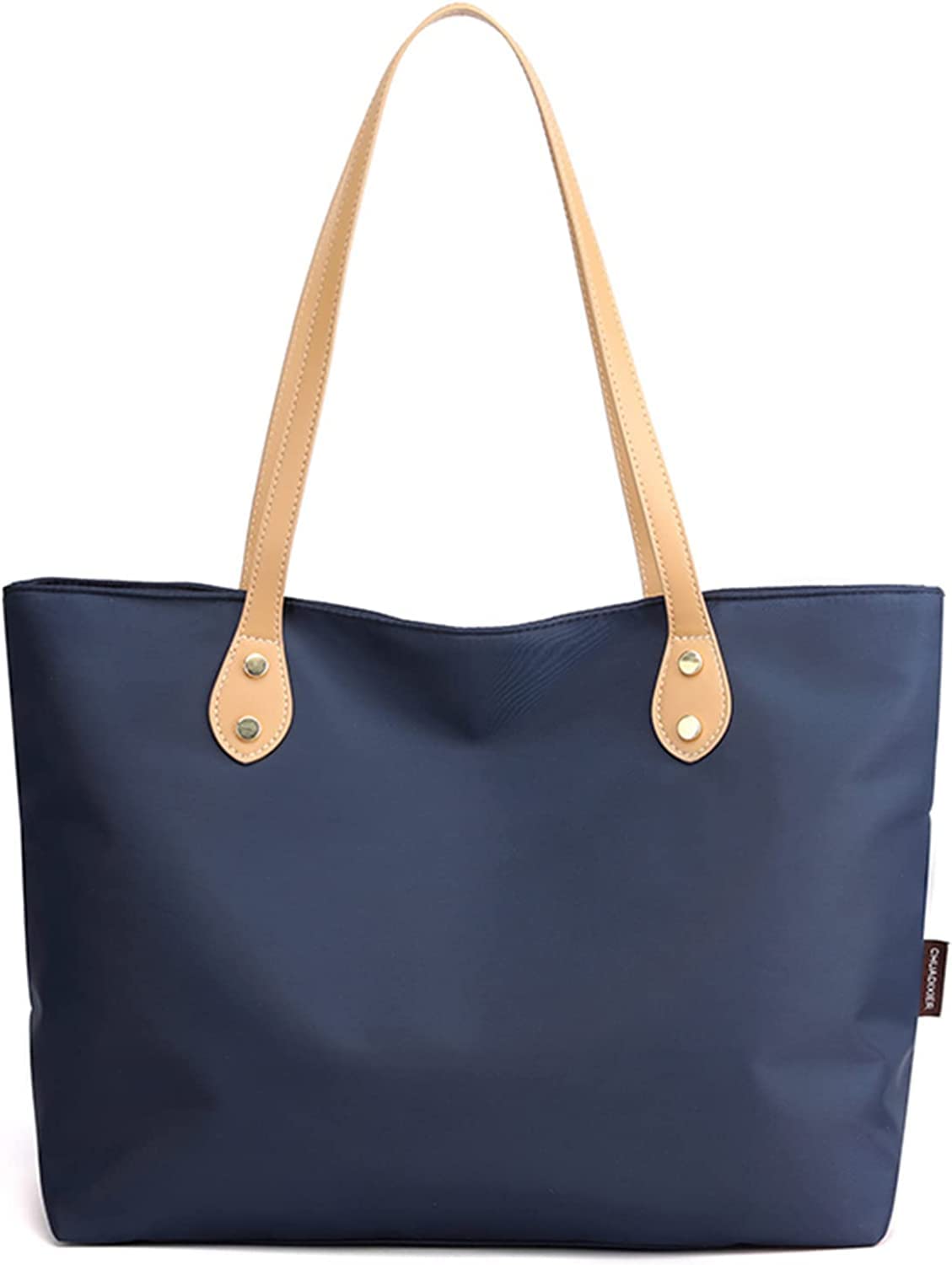 Large Tote Bag for Women, Waterproof Nylon Tote Bag, Lightweight Handbags Shoulder Bags,Work,Shopping Daily Use (Navy)