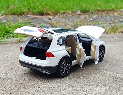 GRARRO 1:32 for Volkswagen Tiguan L SUV Alloy Car Mold Die-Casting Metal Toy Car Model Simulation Sound and Light Collection Children's Gift Scale Model (Color : White)