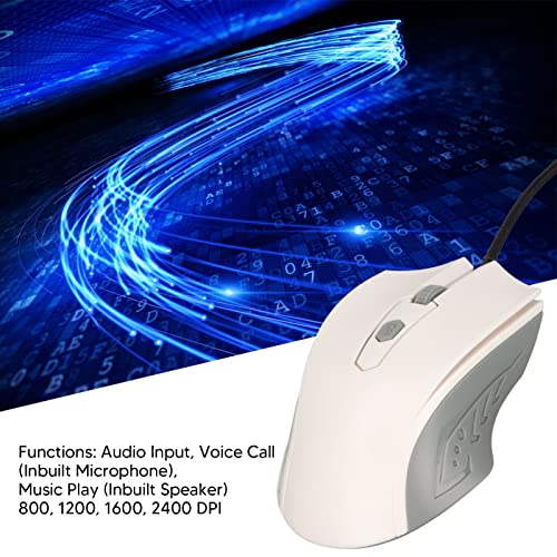 AI Voice Input Mouse, DPI RGB Backlit Ergonomic Design Widely Compatible Wired Mouse AI Voice Input for Game (Voiced Key)