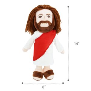 June Garden 14" Plush Religious Figure - Jesus Stuffed Doll - Baptism Gift Christ Religious Savior