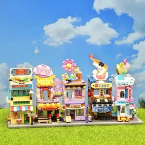 SCTCACR Keeppley Blocks Kids Building Toys Girls Puzzle City Street Corner Home Decor Gift K28001 K28002 K28003 K28004 K28005 (K28001-K28005(5pcs/Set),with Original Box)