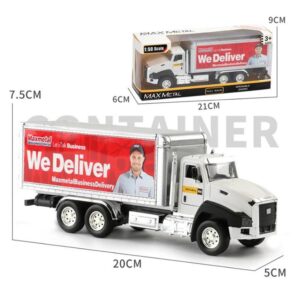 MOOKEENONE Alloy+Plastic Engineering Truck Container Car Construction Model Car Diecast Pull Back Kids Toy Vehicle