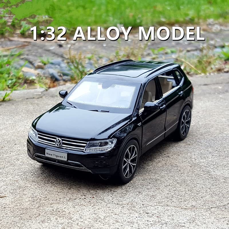 GRARRO 1:32 for Volkswagen Tiguan L SUV Alloy Car Mold Die-Casting Metal Toy Car Model Simulation Sound and Light Collection Children's Gift Scale Model (Color : White)