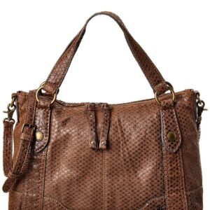 Frye Melissa Snake Medium Satchel Cognac One Size