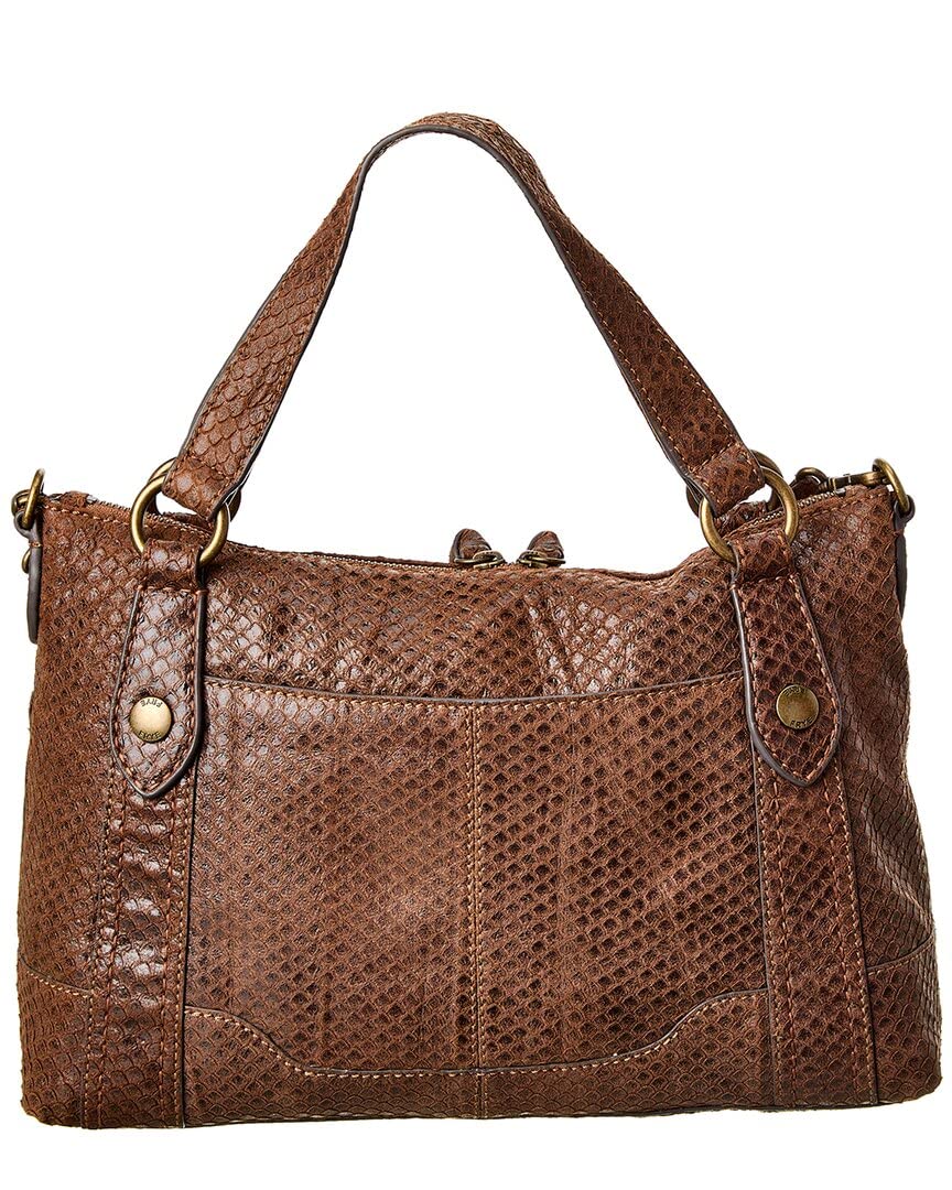 Frye Melissa Snake Medium Satchel Cognac One Size