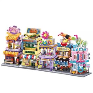 sctcacr keeppley blocks kids building toys girls puzzle city street corner home decor gift k28001 k28002 k28003 k28004 k28005 (k28001-k28005(5pcs/set),with original box)