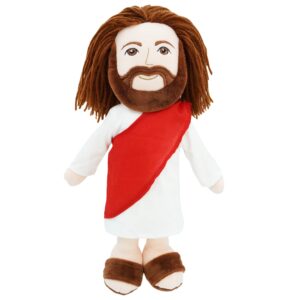 June Garden 14" Plush Religious Figure - Jesus Stuffed Doll - Baptism Gift Christ Religious Savior