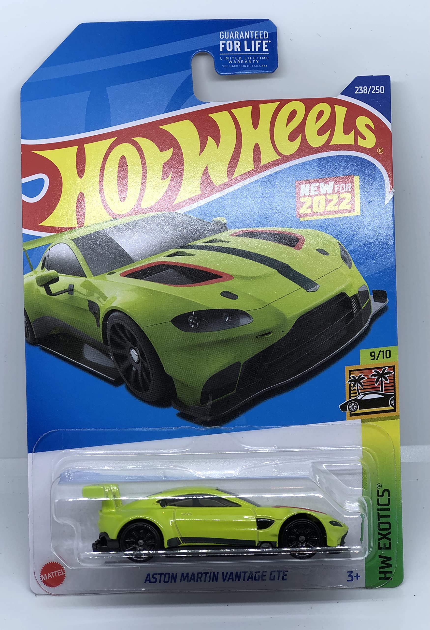 Hot Wheels 2022 - Aston Martin Vantage GTE - HW Exotics 9/10 - 238/250 - Mint/NrMint - Ships Bubble Wrapped in a Box