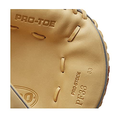 WILSON 2023 A2000® PF33SS 33” Baseball Catcher’s Mitt - Right Hand Throw,Grey/Blonde