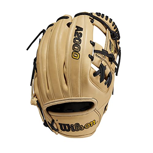 WILSON 2023 A2000® 1786 11.5” Infield Baseball Glove - Right Hand Throw, Blonde/Black