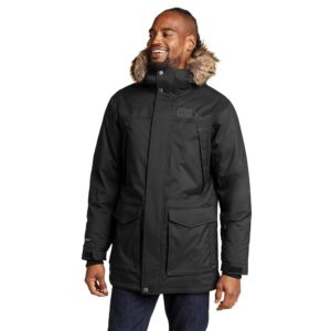 eddie bauer men's superior down parka, black recycled, x-large