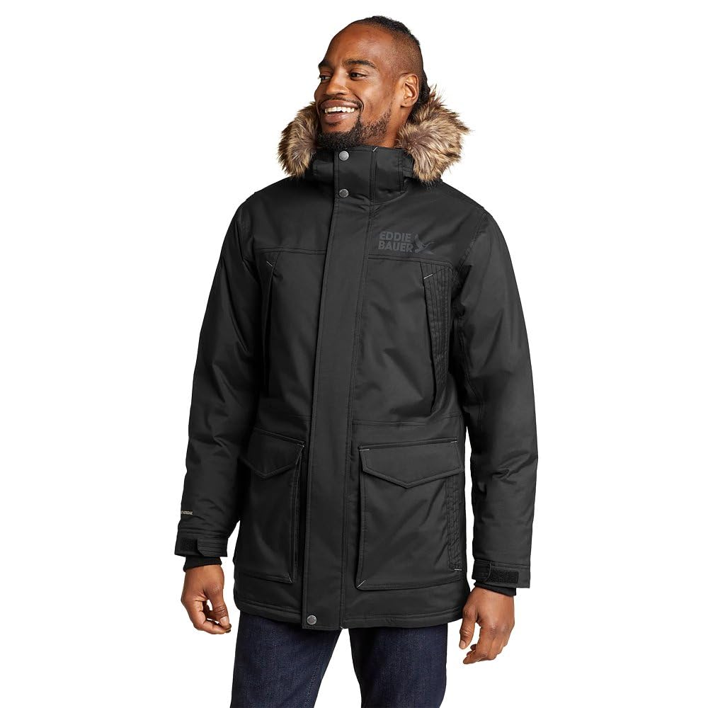 Eddie Bauer Men's Superior Down Parka, Black Recycled, X-Large