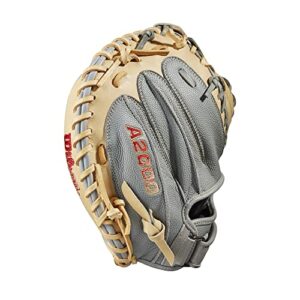 WILSON 2023 A2000® PF33SS 33” Baseball Catcher’s Mitt - Right Hand Throw,Grey/Blonde