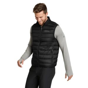 eddie bauer men's cirruslite down vest, black recycled, large