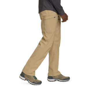 Eddie Bauer Men's Rainier Lined Pants, Light Khaki, 34W x 32L, Hiking Pants