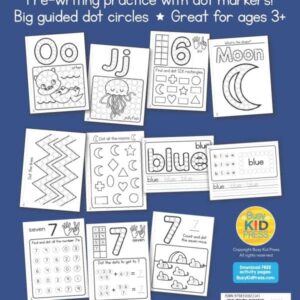 Ready for Preschool Dot Markers Activity Book: Pre-K Letters Numbers Shapes Counting Workbook for Kids 3-4