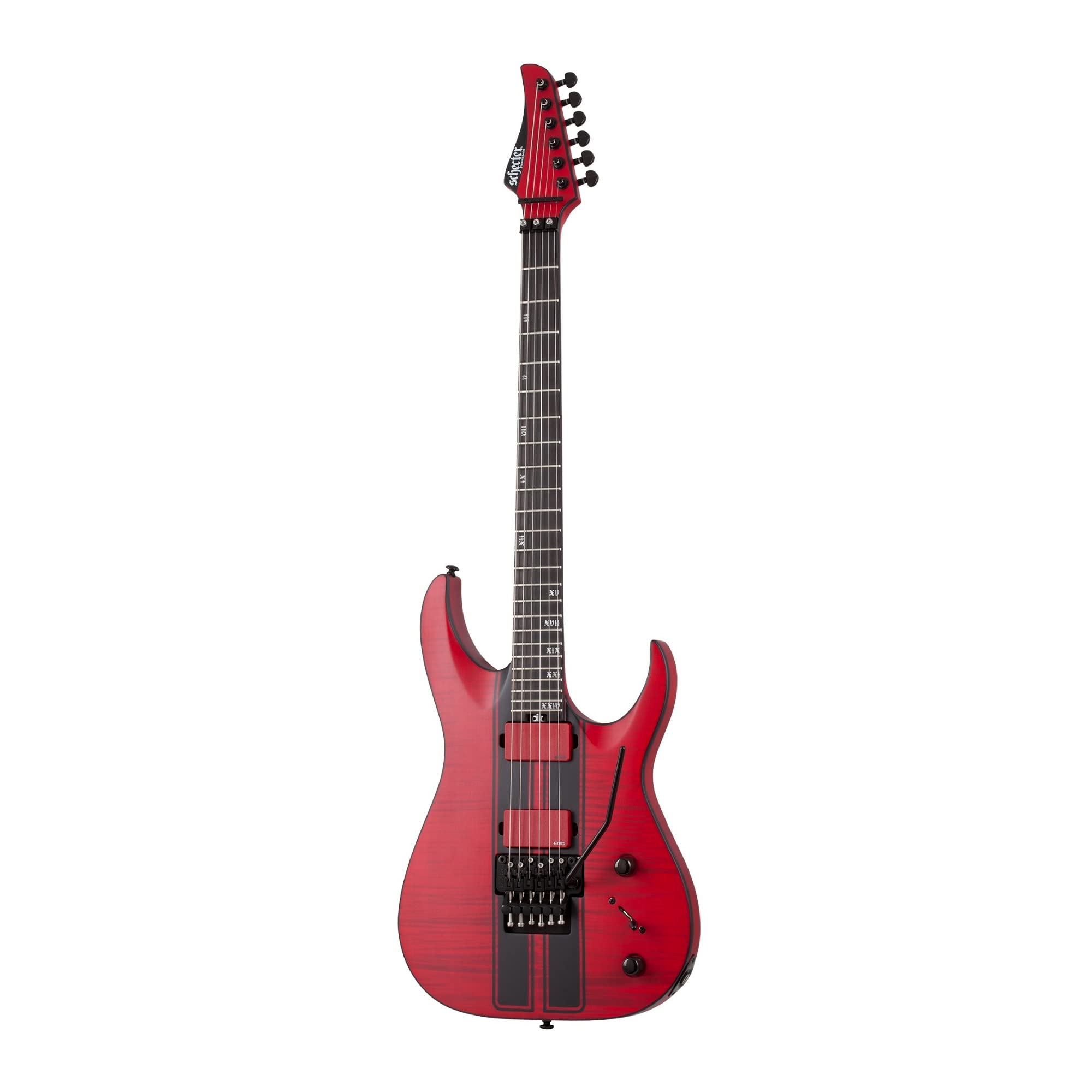 Schecter Banshee GT-FR 6-String Electric Guitar (Satin Trans Red, Right-Handed) Bundle with Universal Guitar Hardcase (2 Items)