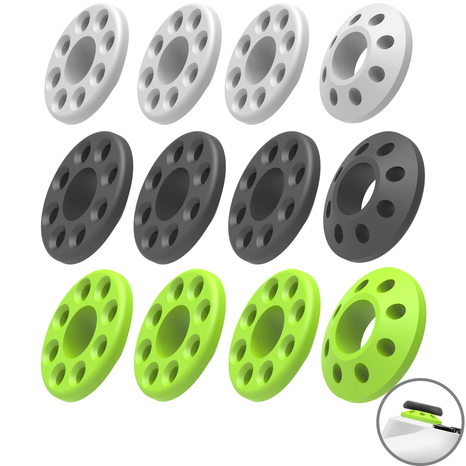 Precision Rings for PS4 PS5, Xbox Series X/S, Xbox One S/X, Swicth Pro Game Controller Accessories Console Rings Aim Assist Ring (silicone-12pcs)