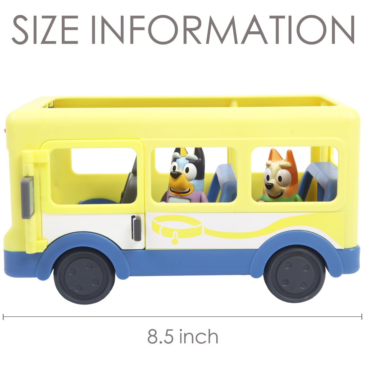 Cute Bus Toy Vehicle and Figures Pack with Two 2.5" Figures