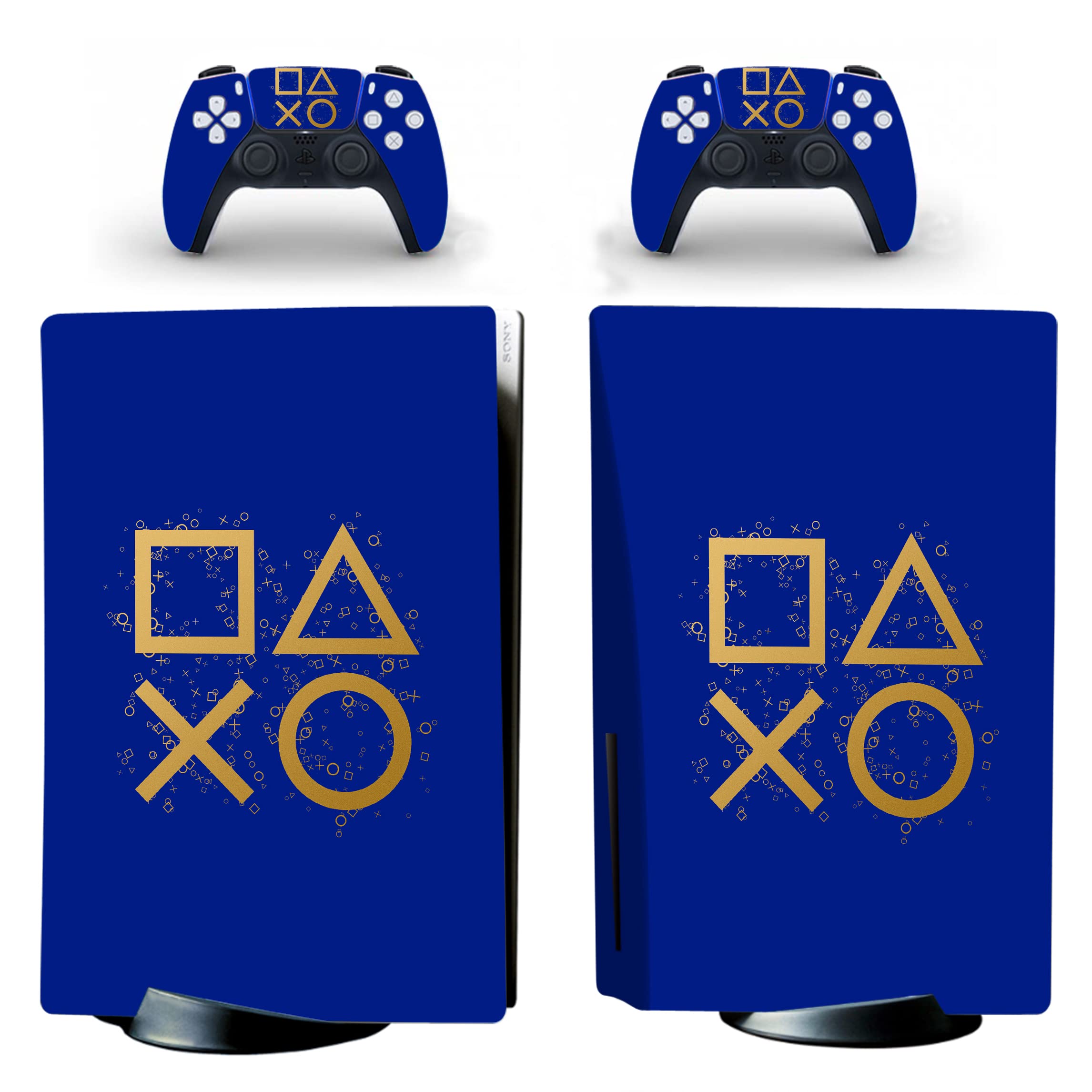 Vanknight PS5 Standard Disc Console Controllers Game Icons Skin Sticker Decals PS5 5 Console and Controllers