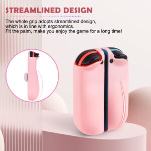 DLseego Devil Rabbit Switch Protective Case Soft TPU Shell Shockproof Scratch Resistant Cover Joy Con Skin with 4PCS Lovely Bunny & Cat Paw Thumb Grips Caps for Switch 2017 - Phone Call Rabbit Pink