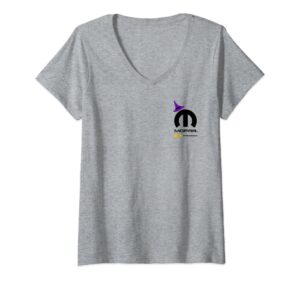 womens mopar witch logo v-neck t-shirt