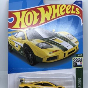 Hot Wheels 2022 - McLAREN F1 GTR - Kroger Exclusive Yellow - Retro Racers 3/10-57/250 - Mint/NrMint - Ships Bubble Wrapped in a Box