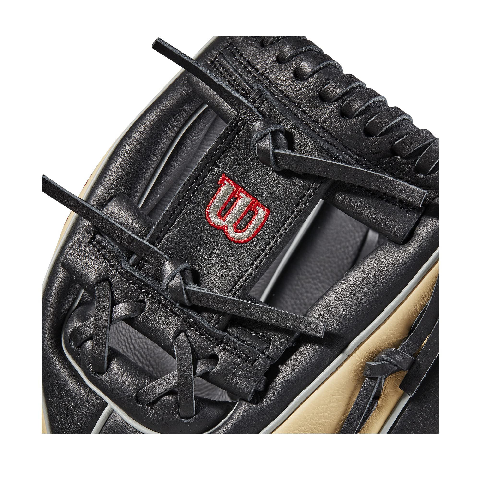 WILSON A500 11.5” Utility Youth Baseball Glove - Right Hand Throw,Black/Blonde/Red