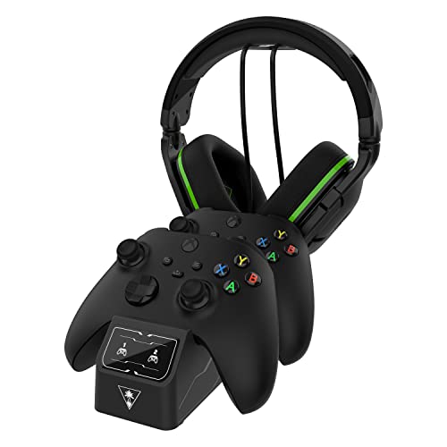 Turtle Beach Fuel Dual Controller Charging Station & Headset Stand for Xbox Series X|S & Xbox One Wireless Controllers â€“ 22+ Hour Battery Packs, Quick Charge, and Compact Design - Black