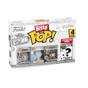 Funko Bitty Pop! Harry Potter Mini Collectible Toys 4-Pack - Albus Dumbledore, Nearly Headless Nick, Minerva McGonagall & Mystery Chase Figure (Styles May Vary)