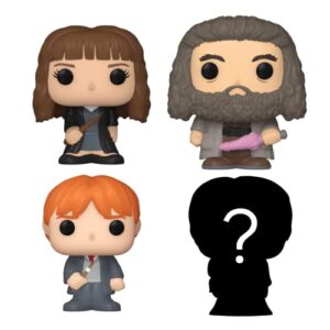 Funko Bitty Pop! Harry Potter Mini Collectible Toys 4-Pack - Hermione Granger, Rubeus Hagrid, Ron Weasley & Mystery Chase Figure (Styles May Vary)