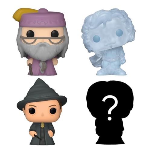 Funko Bitty Pop! Harry Potter Mini Collectible Toys 4-Pack - Albus Dumbledore, Nearly Headless Nick, Minerva McGonagall & Mystery Chase Figure (Styles May Vary)