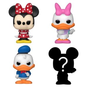 Funko Bitty Pop! Disney Mini Collectible Toys 4-Pack - Minnie Mouse, Daisy Duck, Donald Duck & Mystery Chase Figure (Styles May Vary)