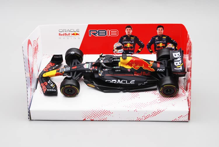 JODIYAAH Bburago 1:43 New 2022 F1 Red Bull Racing RB18 1# Verstappen 11# Perez Special Paint Formula One Alloy Super Toy Car Model (RB18 #1)