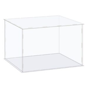 meccanixity acrylic display case box clear dustproof protection showcase 16.1x14.1x14.1 inch for collectibles display