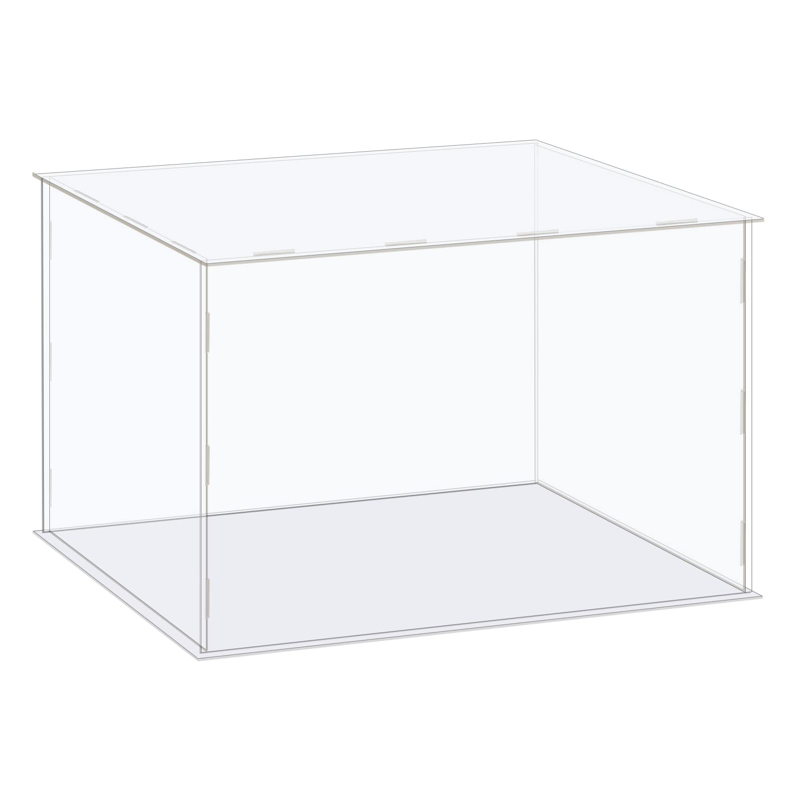 MECCANIXITY Acrylic Display Case Box Clear Dustproof Protection Showcase 16.1x14.1x14.1 Inch for Collectibles Display