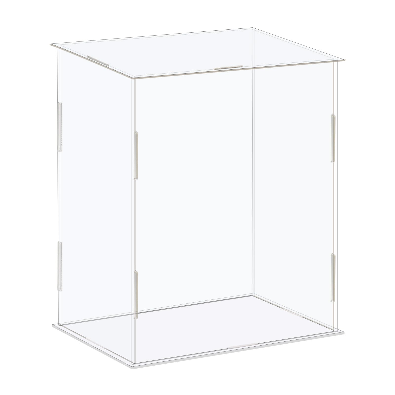 MECCANIXITY Acrylic Display Case Box Clear Dustproof Protection Showcase 6.3x4.3x6.3 Inch for Collectibles Display