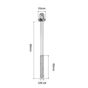 MECCANIXITY Drum Tension Rods 24mm x 90mm for Bass Drum Hardware Parts Accessory Pack of 6