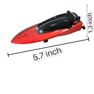 Mini Wireless Remote Control Speed Boat Model Toy for Kids (Red)