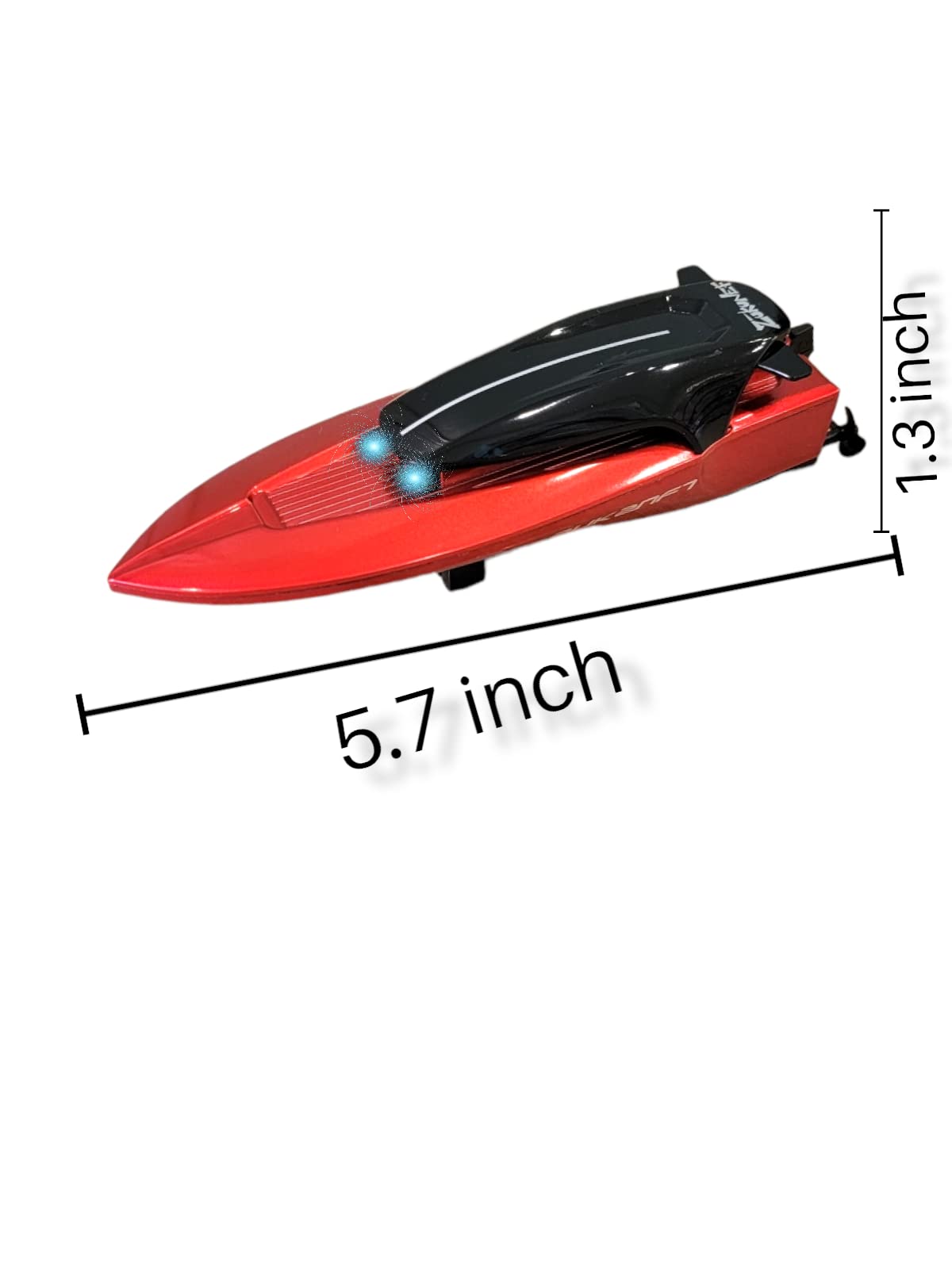 Mini Wireless Remote Control Speed Boat Model Toy for Kids (Red)