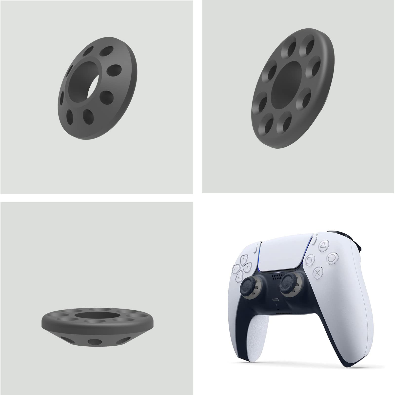 Precision Rings for PS5,PS4, Xbox One,Xbox Series X S,Xbox 360,Switch Pro Aim Assist Target Motion Controller Ring Rubber Silicone Soft Flexible Thumbstick Adjustment Analog Stick Accessories