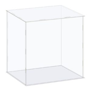 meccanixity acrylic display case box clear dustproof protection showcase 12.2x8.3x12.2 inch for collectibles display