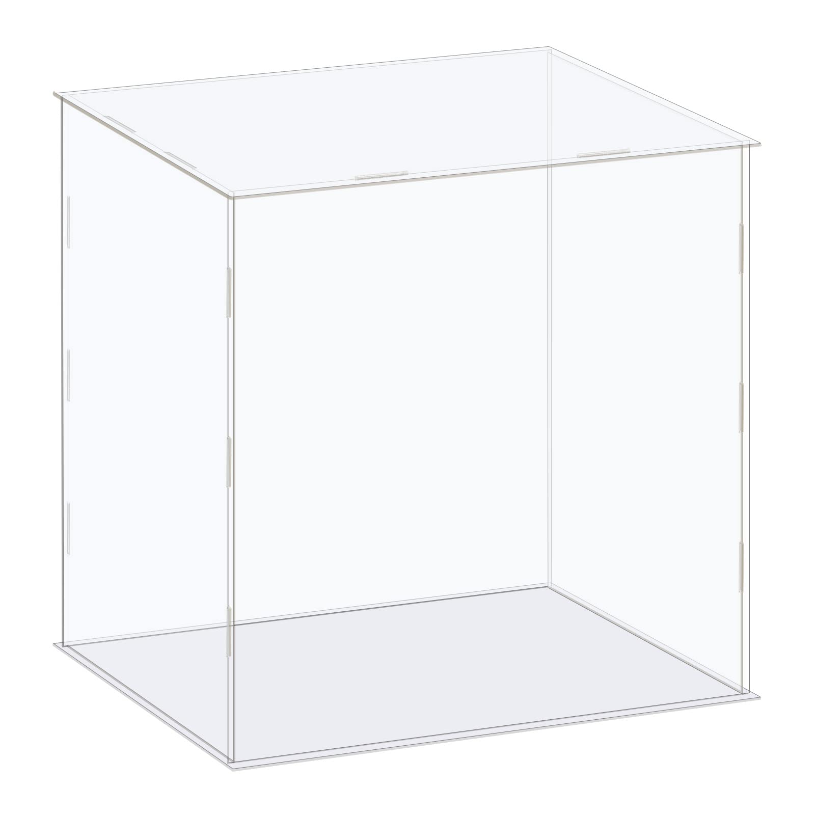 MECCANIXITY Acrylic Display Case Box Clear Dustproof Protection Showcase 12.2x8.3x12.2 Inch for Collectibles Display