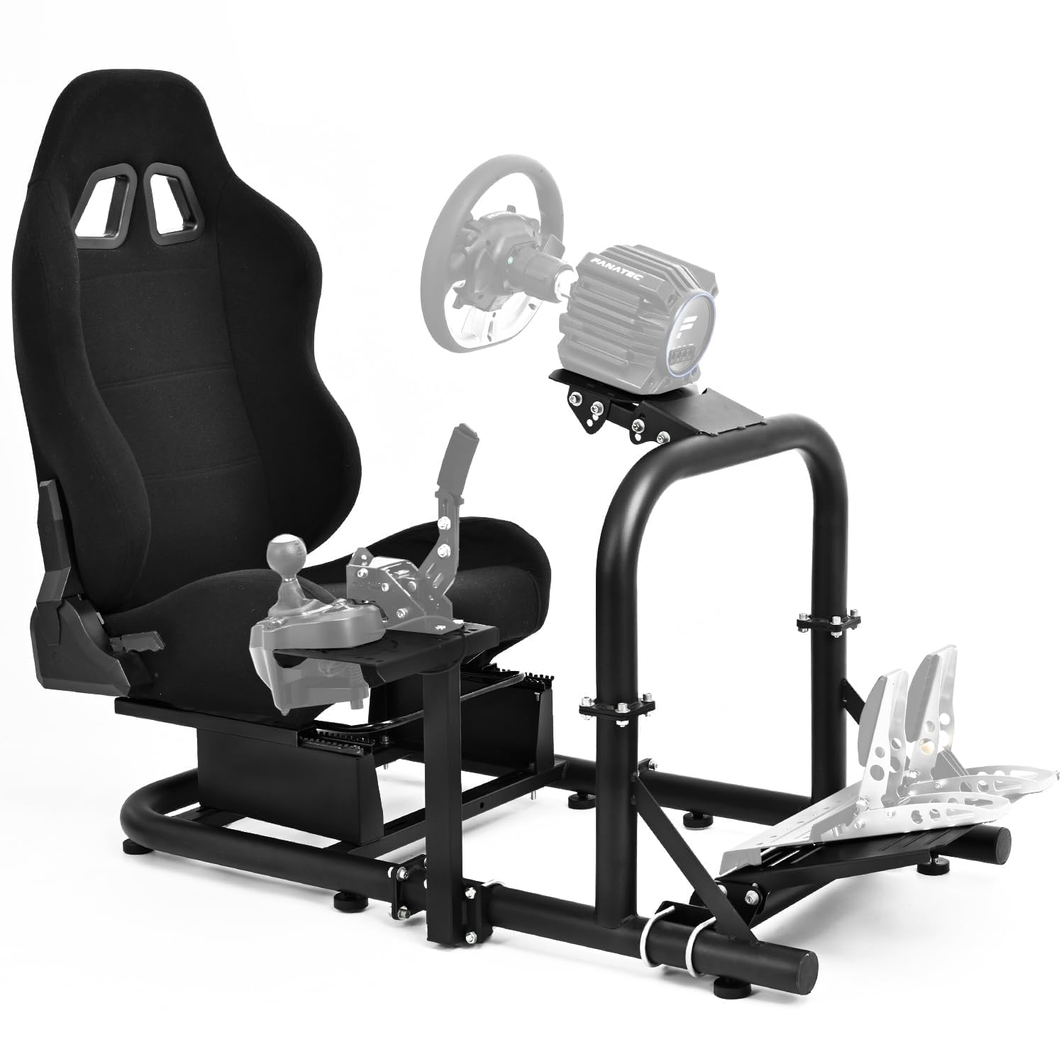 Dardoo G923 Racing Simulator Cockpit Frame with Seat Fits for Logitech/Thrustmaster/Fanatec G29 G920 T80 T150,Adjustable Gaming Wheel Stand with Race Car Seat,Not Included Wheel, Pedal & Handbrake