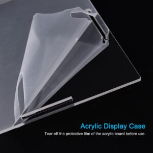 MECCANIXITY Acrylic Display Case Box Clear Dustproof Protection Showcase 6.3x6.3x12.2 Inch for Collectibles Display