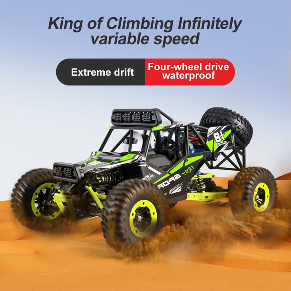 QIYHBVR Remote Control Car,1:12 Scale Fast RC Cars All Terrain,High Speed 50km/h Rock Crawler RC Truck 4x4 Off Road Waterproof 2.4 GHz Control Climbing Vehicle Gift for Kids Adults Boy RTR