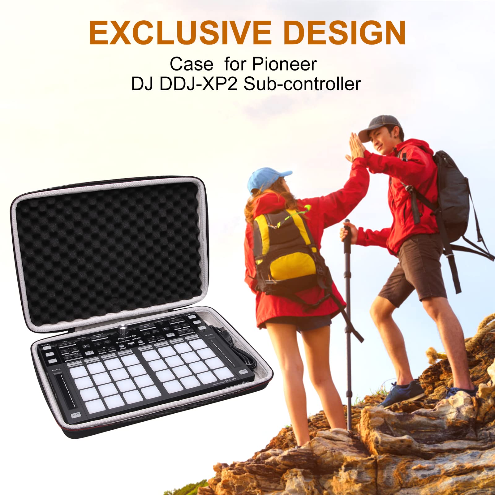 LTGEM EVA Hard Case for Pioneer DJ DDJ-XP2 Sub-controller - Protective Carrying Storage Bag