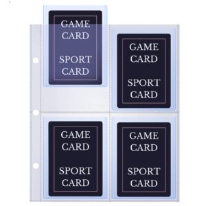 Top Loader Binder Trading Card Binder with Sleeves, Card Album Zipper Binder Sports Cards Holder