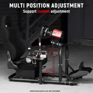 Dardoo G923 Racing Simulator Cockpit Frame with Seat Fits for Logitech/Thrustmaster/Fanatec G29 G920 T80 T150,Adjustable Gaming Wheel Stand with Race Car Seat,Not Included Wheel, Pedal & Handbrake