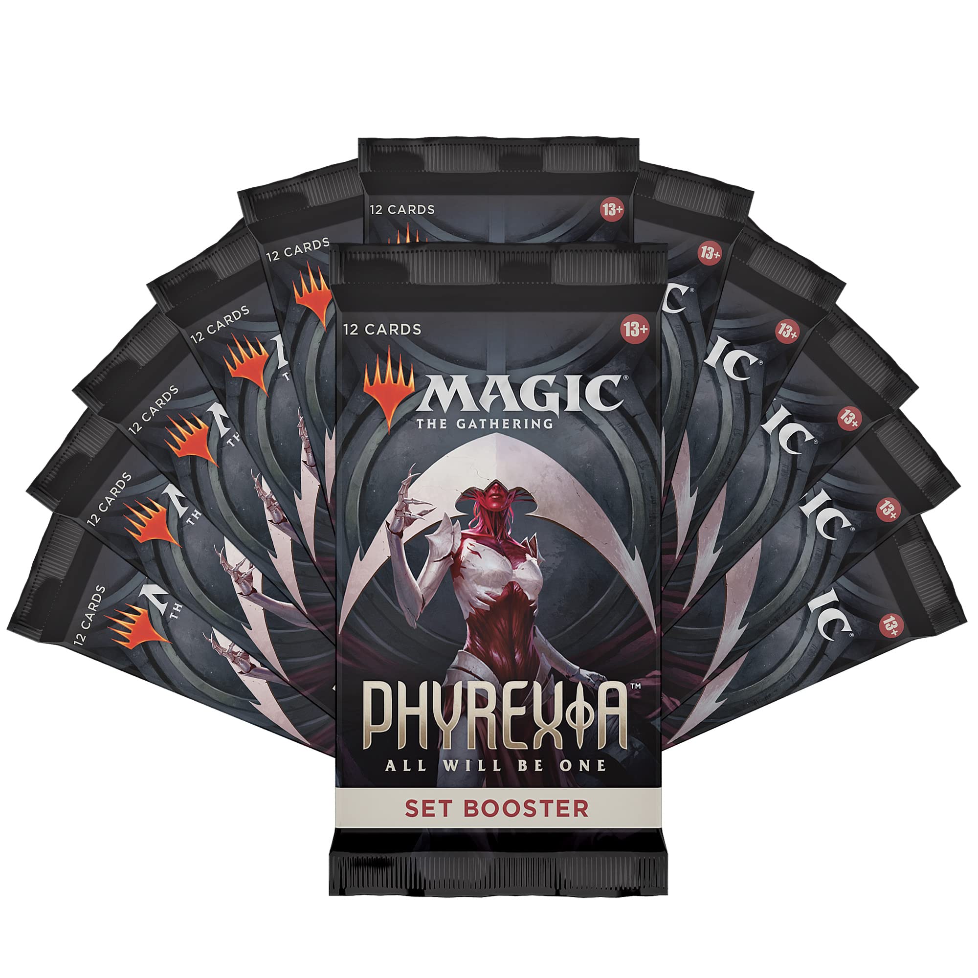 Magic: The Gathering Phyrexia: All Will Be One Bundle - 1 Compleat Edition Booster, 12 Set Boosters, Exclusive Accessories